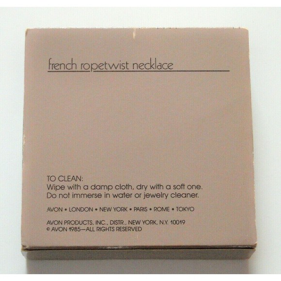 Vintage Avon Necklace 23 inch Silver Tone French Rope Twist NOS - Picture 5 of 6